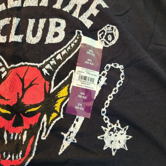 Stranger Things Hellfire Club T-Shirt 2XL Black Netflix TV Show Graphic Tee - Picture 4 of 4